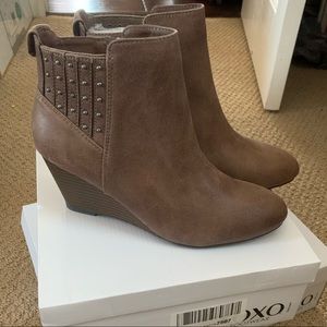 XOXO Wedge Ankle Booties